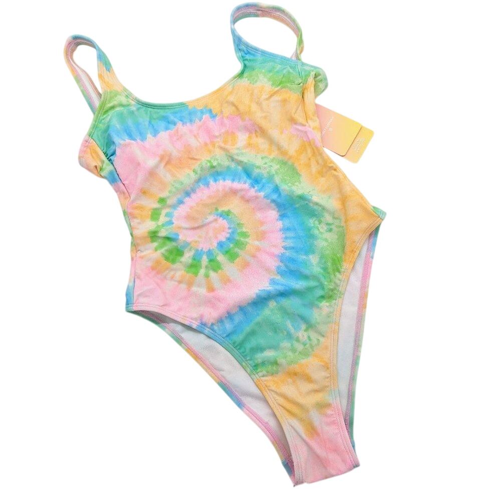 Stoney Clover x Target Pastel Tie Dye One Piece Swimsuit Pink Blue Size XS NWT
